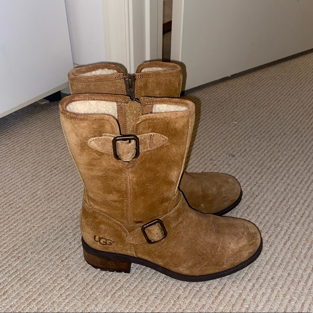 suede ugg moto boots